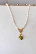 Olive Model İnci Kolye - Görsel 4