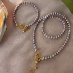 Lila İnci Set