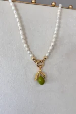 Olive Model İnci Kolye