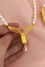 Gram Altın Uyumlu Gümüş İnci Set - Görsel 3