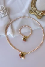 Gonca Model Gül Tomurcuk Charmlı İnci Set - Görsel 5